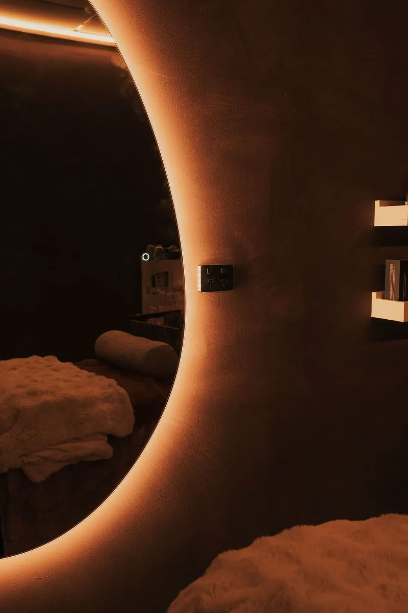Softly lit treatment suite at FUSE Beauty Atelier